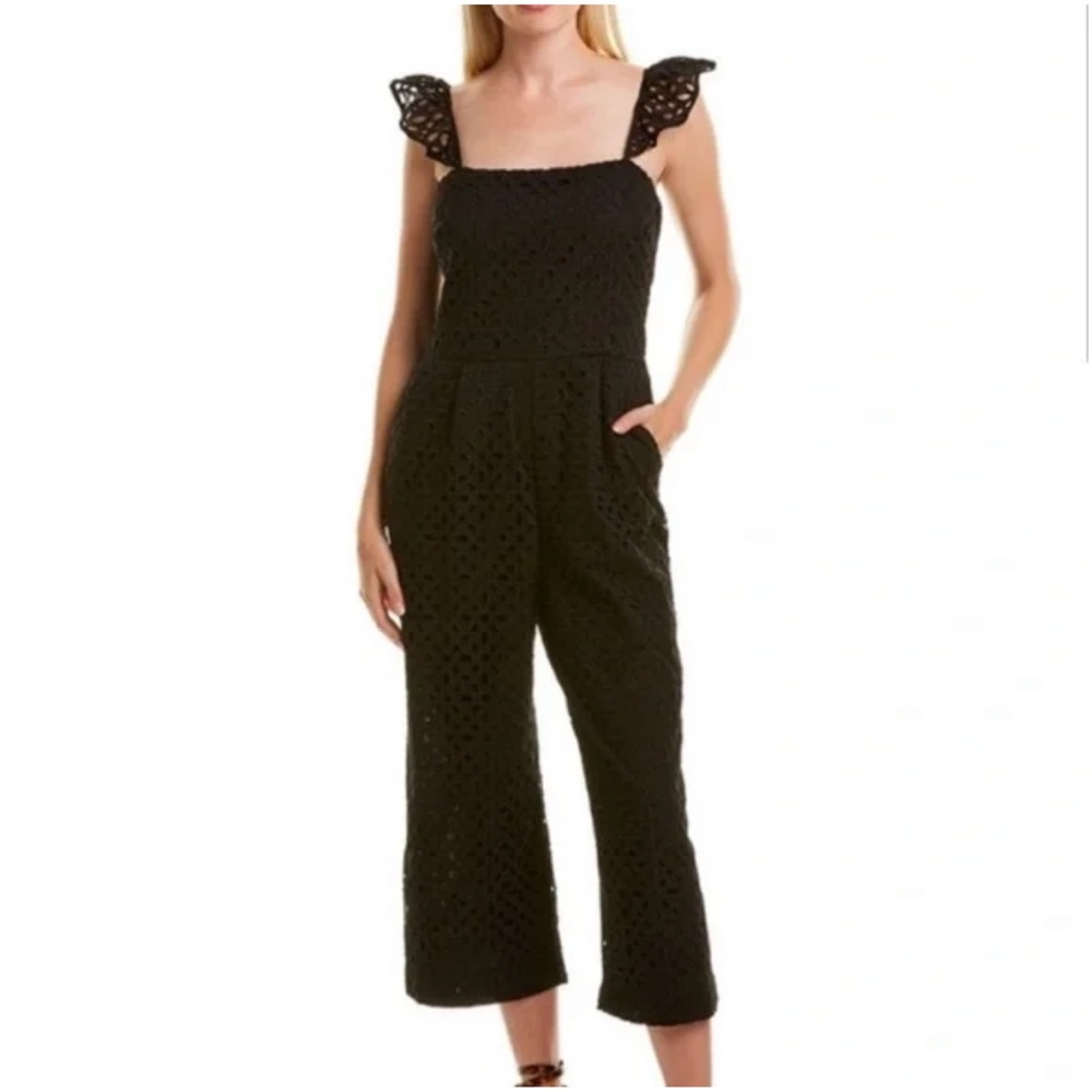 J.Crew Ruffle jumpsuit in embroidered eyelet
